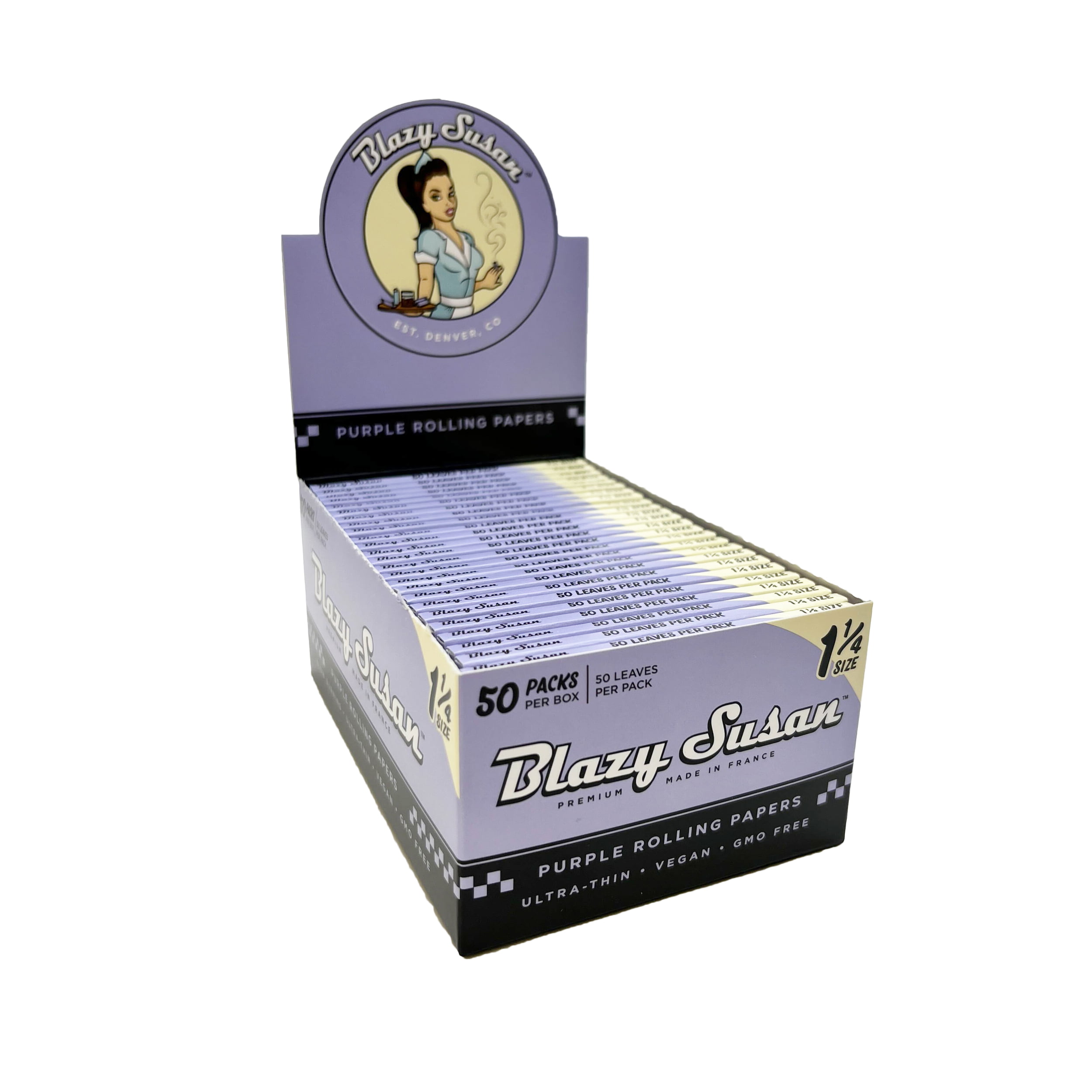Blazy Susan 1 1/4 purple rolling papers