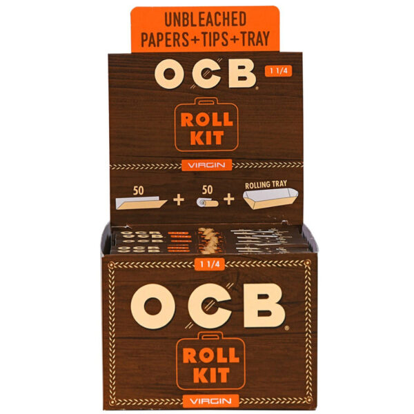 OCB 1 1/4 virgin rolling paper w/ tips