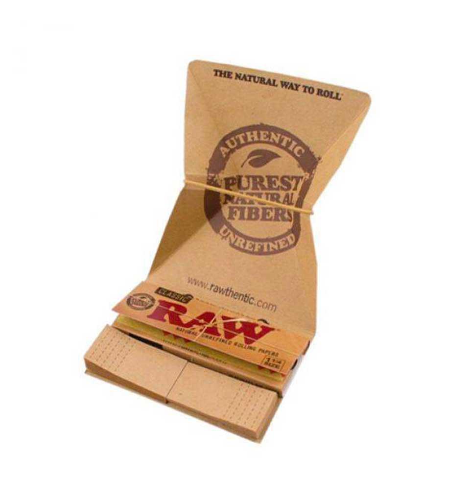 Raw 1 1/4 Artesano rolling papers w tips & tray